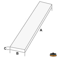 Aluminium gangway 200 cm - A cm 200 - B cm 30 - C cm 6 - Max capacity kg150 [S4900200]