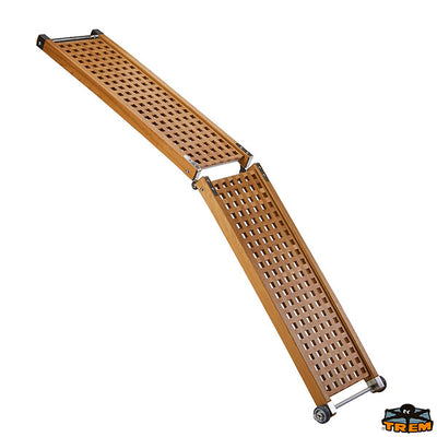 Super light folding gangway in marine wood Trem S2153200