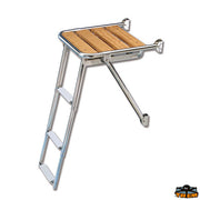 Transom platform with 4 steps extractable boarding ladder Trem S1945003