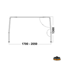 Foldable Roll-bar for rib boats curved - Curved model - Width 1700-2050 mm - Suitable for 5/7 m hulls - Ø mm38 - H mm								

								1300 [O2002205]