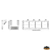 Retractable telescopic ladders 4 steps black color - Article Black steps - Standard model - Steps 4 - Tubes Ø mm19/25/32/38 [S3180004]