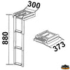 Retractable telescopic ladders 3 steps - Narrow model (for inflatable boats) - Steps 3 - Tubes Ø 19/25/32 mm - Open length mm880 [S3103245]
