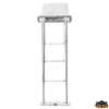 Retractable telescopic ladder 4 steps - Snap-on model - Steps 4 - Length A 1168 mm - Front panel mm390x86 [S3104330]