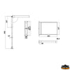 Retractable telescopic ladder 4 steps - Snap-on model - Steps 4 - Length A 1168 mm - Front panel mm390x86 [S3104330]