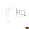 Retractable telescopic ladder 4 steps - Snap-on model - Steps 4 - Length A 1168 mm - Front panel mm390x86 [S3104330]