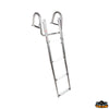 Retractable telescopic ladders with handles 4 steps white color - Article White steps - Steps 4 - Tubes Ø 19/25/32/38 mm - Open length mm1156 [S1911804]