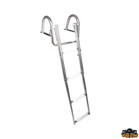Retractable telescopic ladders with handles 4 steps white color - Article White steps - Steps 4 - Tubes Ø 19/25/32/38 mm - Open length mm1156 [S1911804]