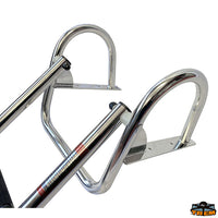 Retractable telescopic ladders with handles 3 steps white color - Article White steps - Steps 3 - Tubes Ø 19/25/32 mm - Open length mm889 [S1911800]