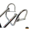 Retractable telescopic ladders with handles 4 steps white color - Article White steps - Steps 4 - Tubes Ø 19/25/32/38 mm - Open length mm1156 [S1911804]