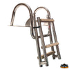 Boarding ladder with grabrail wooden steps 4 steps - Steps 1+3=4 - Standard ladder type - A Total width 360 mm - Step width mm280 [S1928004]