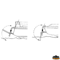 Folding boarding ladder for transom 4 steps - Steps 2 + 2 = 4 - Length 1070 mm - Width 300 mm - Wheelbase mm280 [S0530004]