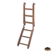 Mahogany wood ladder 6 steps - Steps 6 - Open length 1300 mm - Closed length 700 mm - Max width mm315 - Tube distance mm								

								305 [S1400006]