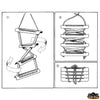 Temporary boarding ladder with wooden steps 4 steps - Steps 4 - Length 1080 mm - Width 300 mm - Rope Ø mm12 [S1609004]