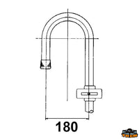 Boarding ladder 4 steps - Steps 4 - Ø Arm curvature 180 mm - Replacement foot S2000060 - Replacement step S2000300 [S0025004]