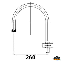 Boarding ladder 5 steps - Steps 5 - Ø Arm curvature 260 mm - Replacement foot S2000060 - Replacement step S2000300 [S0125005]