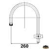Boarding ladder 4 steps - Steps 4 - Ø Arm curvature 260 mm - Replacement foot S2000060 - Replacement step S2000300 [S0125004]