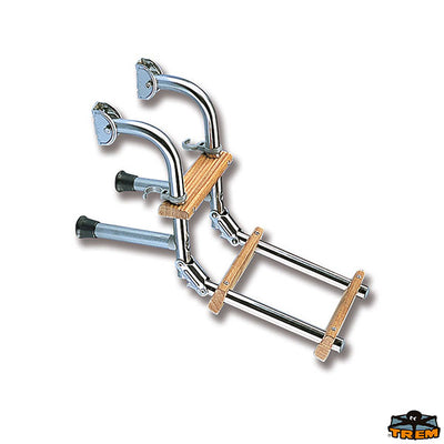 Folding boarding ladder for transom of small leisure boats Trem S1100003