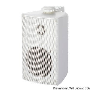 Cabinet stereo 2-way speakers white