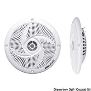 Pairs of dual cone ultra slim speakers 5.25" - white