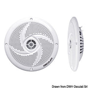 Pairs of dual cone ultra slim speakers 4" - white