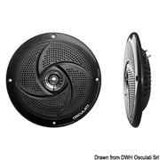 Pairs of dual cone ultra slim speakers 4" - black