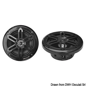 Pairs of dual cone speakers 8" - 2x180W - black