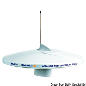 GLOMEX Talitha AGC/DAB AM-FM TV antenna white