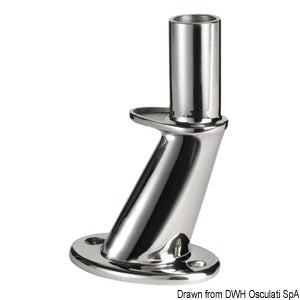 Glomex antenna base AISI316 polished 126 mm