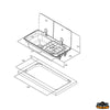 Combination gas stove 2 burners with built-in sink and glass-tempered cover left hand - Modello CAN FL1402 Mano sx - Fires 2 - Watts 1700 [Z0814102]