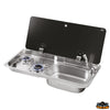 Combination gas stove 2 burners with built-in sink & glass-tempered cover CAN FL1770 Trem Z0801770