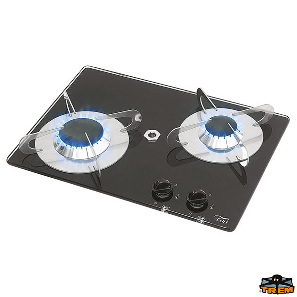 Rectangular glass top 2 burners A-SR Trem Z0800351