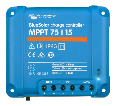 Victron BlueSolar Charge Controller - Auto Select Voltage - 12/24v 15A - MPPT-75/15