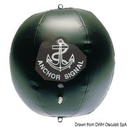 Black inflatable signal ball