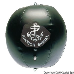 Black inflatable signal ball