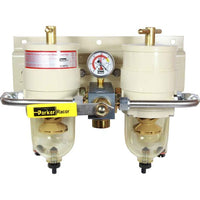 Racor 75/500FG Duplex Fuel Filter (10 Micron / Clear Bowl) 301521 75500FGX10