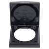 W4 Single Socket Frame in Anthracite with Hinged Cover (IP44)