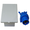 W4 Mains Angled Inlet Flush Mount with Cover (240V / 16A)