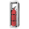 Recess fit extinguisher compartment