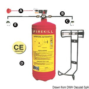Firekill extinguishing system pressure gauge 6 kg
