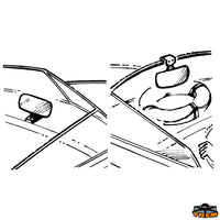 Rear-view mirror for water-skiing size 200x95 mm - Dimensions mm 200x95 [X0000265]