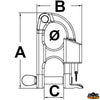 Approved snap-hooks for water skiing - Ø mm 15,8 - A mm 59,5 - B mm 37 - C mm16.7 - Work load kg								

								175 - Max load 700 kg [X0000525]