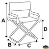 Folding seat Venus anodised alu frame blue color - A cm 82 - B cm 40 - C 53 cm - D cm44 - Chassis								

								Anodized aluminium [D1745075]