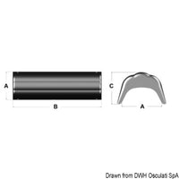 Bow fender profile for gangplank 610 mm white