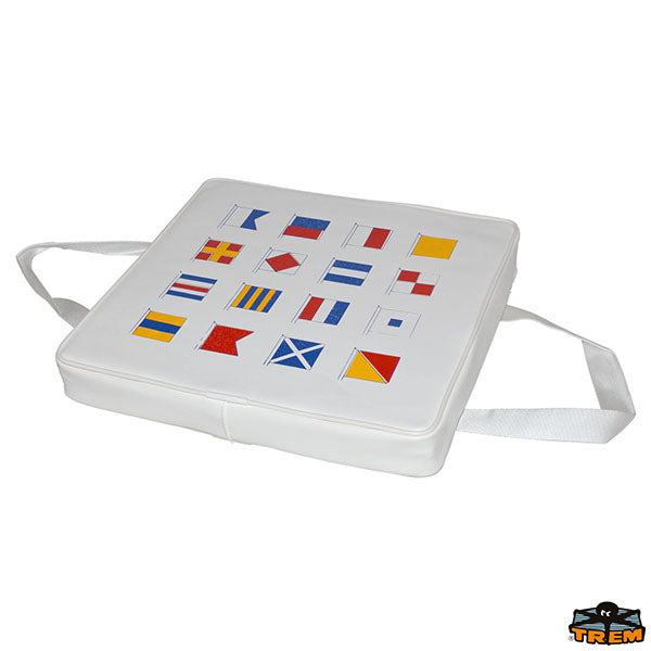 White floating pillow with navigation codes printing Trem B4337010