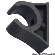Tube clip black 50 mm