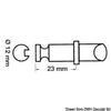 Plastic/brass rowlock 12 x 23 mm