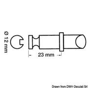 Chromed brass rowlock for Bat/Lomac inflatables