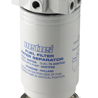 VETUS water separator/fuel filter with pump, 10-micron, max. 465l/h