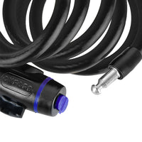 Oxford Self-Coiling Tensile Steel Cable Lock (12mm x 1800mm / Smoke)