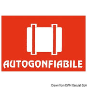 Type-approved EC self-inflatable life raft sticker